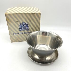 Leonard Danish 18/8 Stainless Steel Bowl with Saucer Set